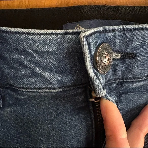 Democracy Ab Solution Blue Booty Lift Straight Leg Jeans Country Western Rodeo - Picture 9 of 14